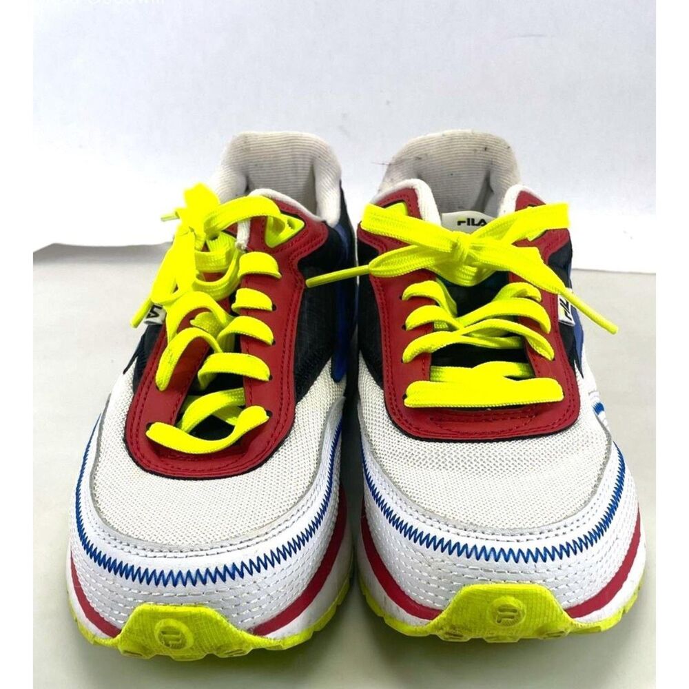 Men's FILA Renno Retro Running Sneakers White/Multicolor Size 8.5